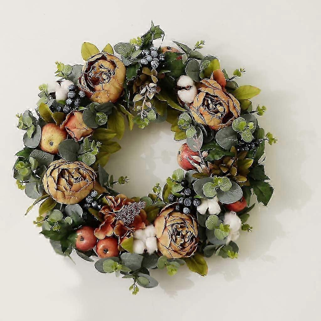 إكليل الباب المصنوع يدويا، إكليل الزهور الجدار، إكليل الزهور، راتان إكليل الزهور