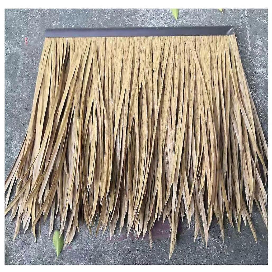 Palm Thatch Roll Fake Thatch Simulation Thatch Tile Environmental Protection PE Plastic Fireproof Straw Thatched House Roof