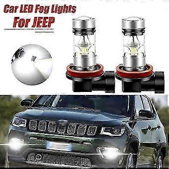 Yhteensopiva 2kpl LED-sumuvalo Blub-lamppu Canbus H11 Jeep Cherokee KL 2014-2019 Compass 2011-2022 Grand Cherokee 2014-2020 Renegade
