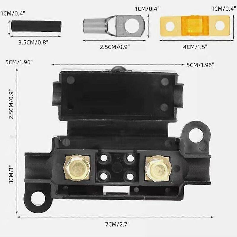 Fuse Holder with Screws for Midi Fuse - 40 V - Ref. Bag of 1