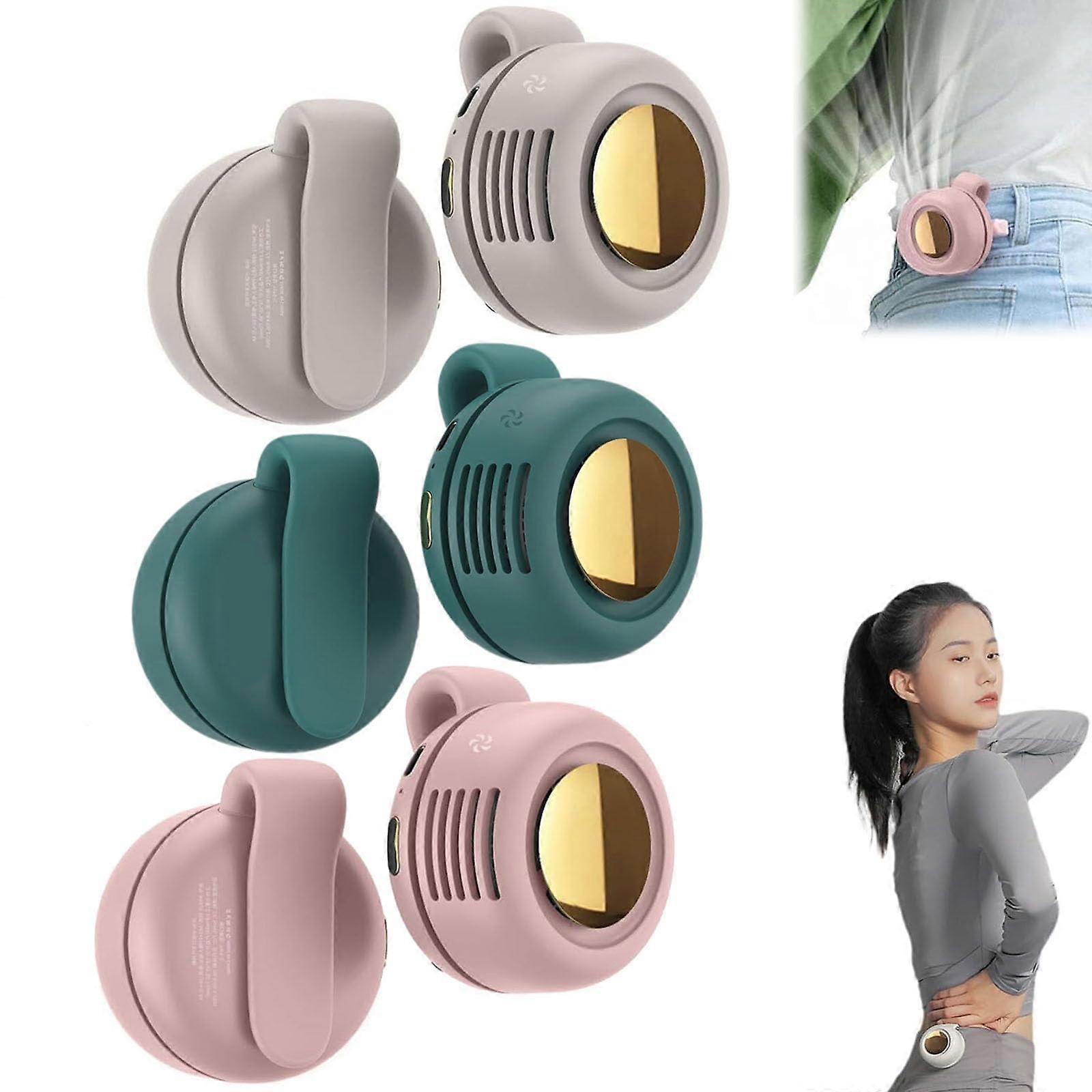 Small Whirlwind Clip Waist Neck Fan, 2-in-1 Bladeless Design, Portable with 3 Speeds for Personal Use, Lightweight and Adjustable