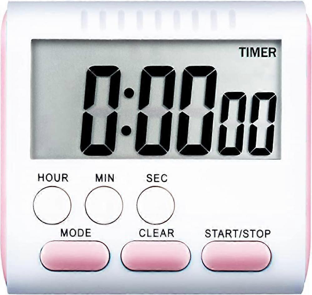 Timer-Big Kitchen Clock & Alarm Count Up & Count Down (Pink)