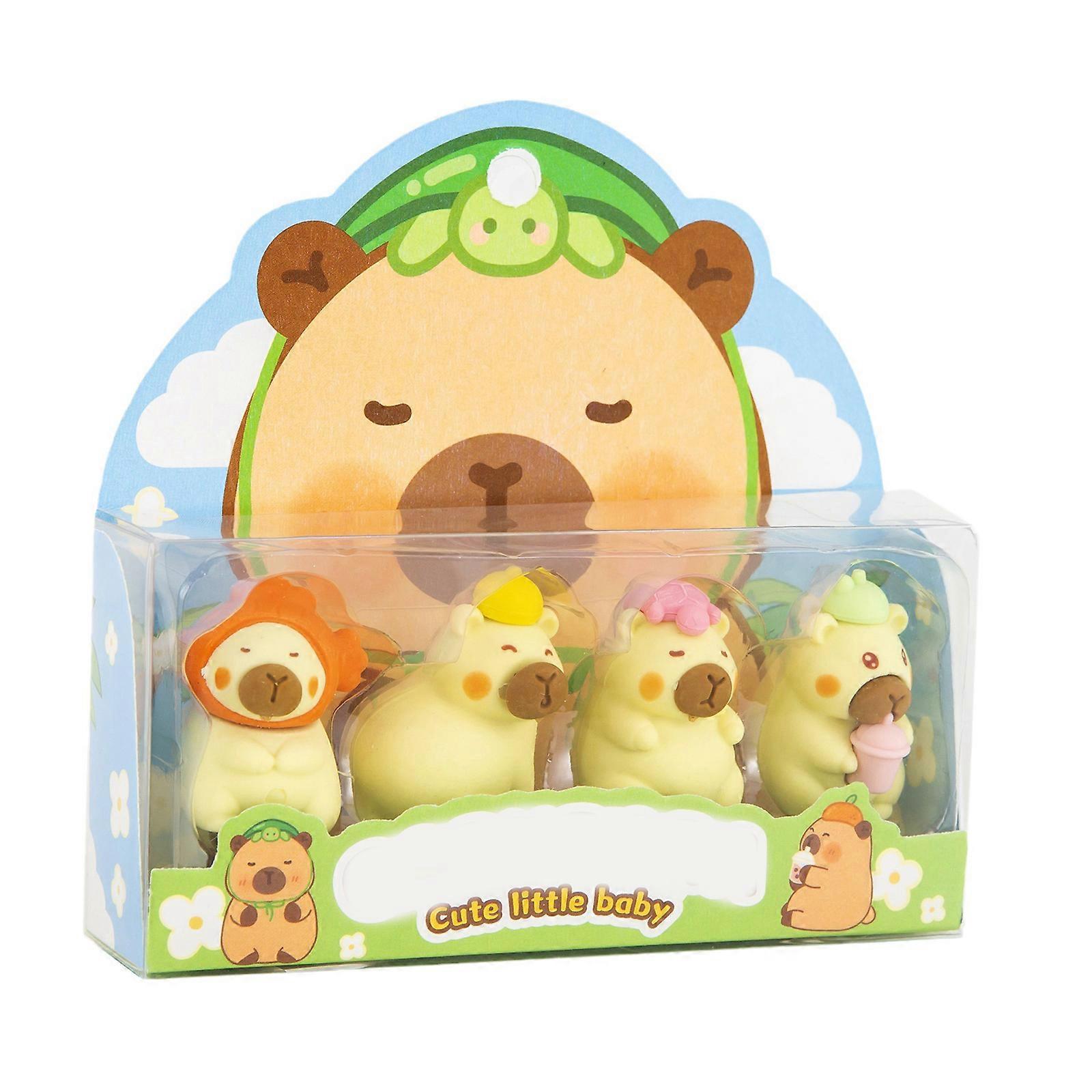 4 قطع الكرتون محايات سهلة محو قلم رصاص ممحاة للطفل الطالب لعبة مكافأة عيد الميلاد تخزين الحشوات