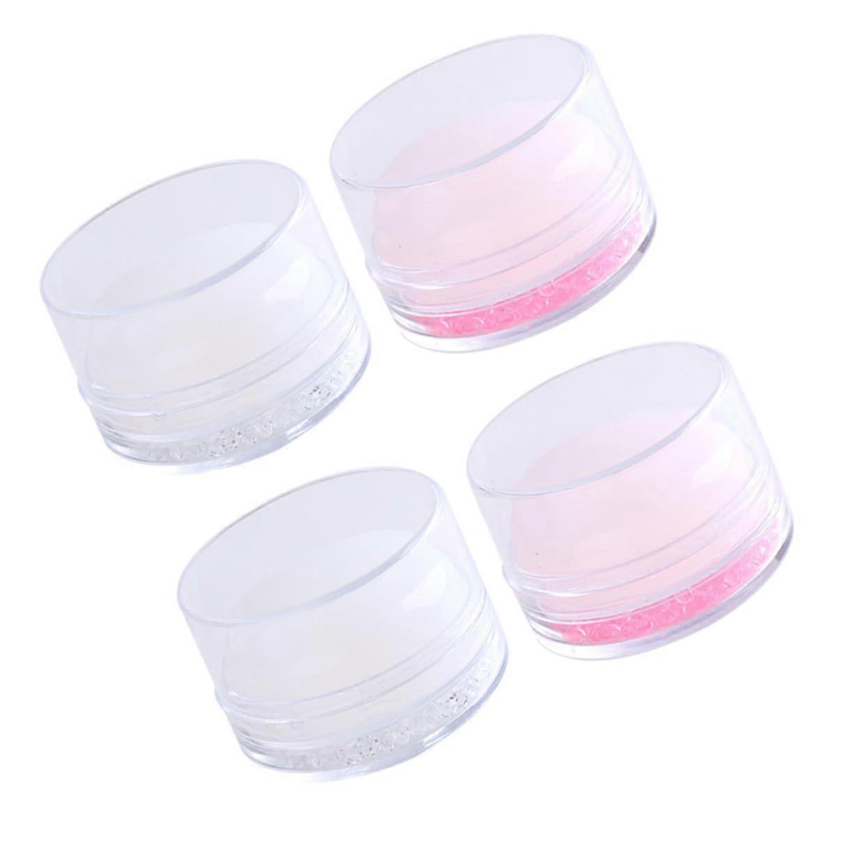 Nail Art Printing Stamper 4pcs Silicone Nail Stamps for DIY Nail Manicure, Durable and Easy to Use Tools