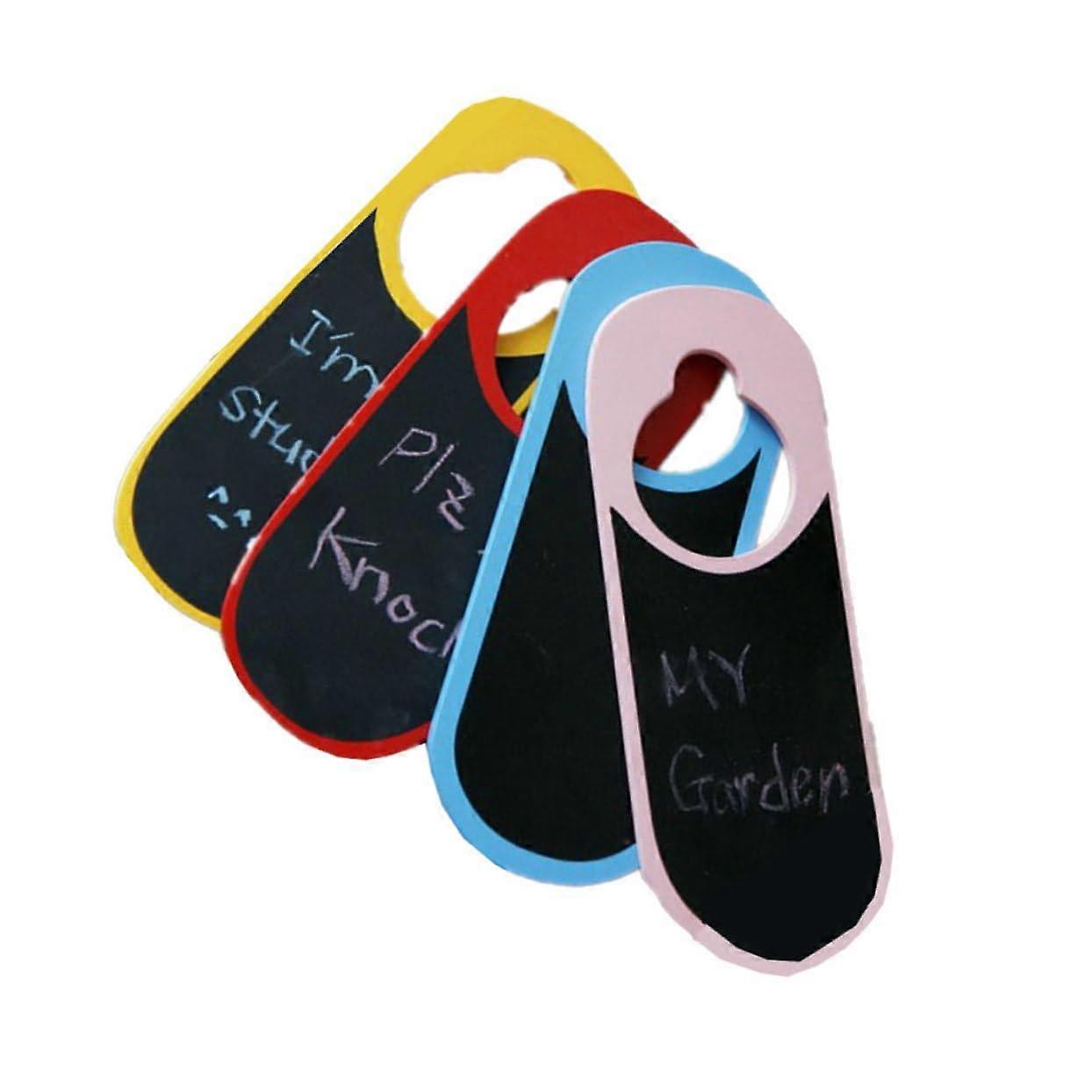 DIY Memo Board Set 4 Pack Retro Wooden Chalkboard Small Message Board Whiteboard for Door Wall Decor