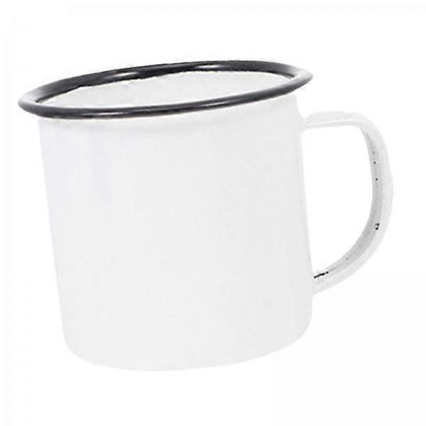 4x emalje kaffekopp tekopp stilig solid vannkopp drikkevare melkekrus for