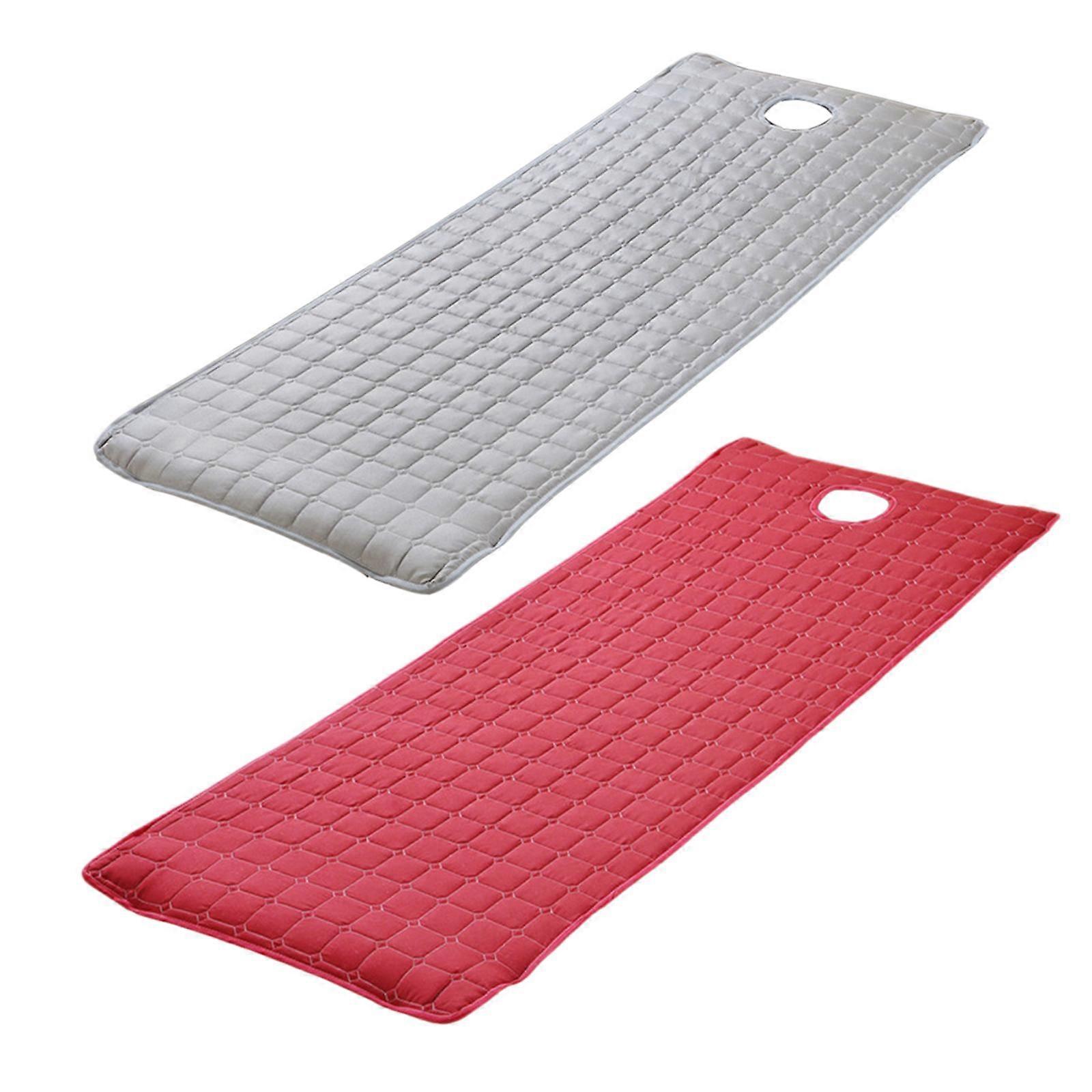 スパビューティーサロンキュアテーブルベッドマットレスパッド用の2x再利用可能なマッサージベッドカバー