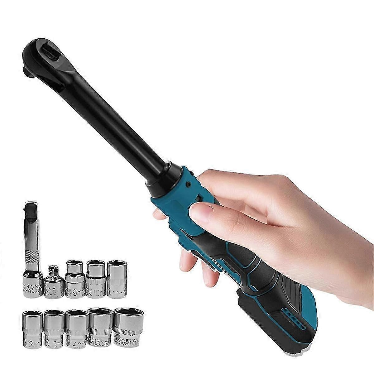 3/8inch Cordless Extended Ratchet Wrench compatible with Makita 18V Battery, Variable Speed Ratchet Wrench Elect