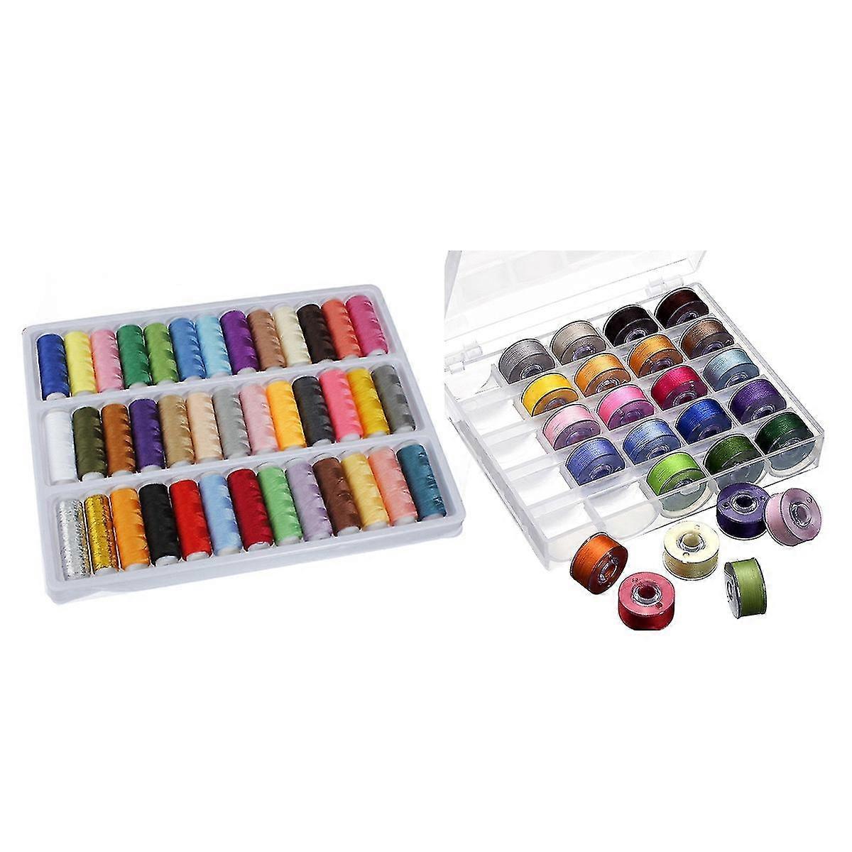 25 Sewing Bobbins Assorted Colors Sewing Thread For Brother/ Babylock