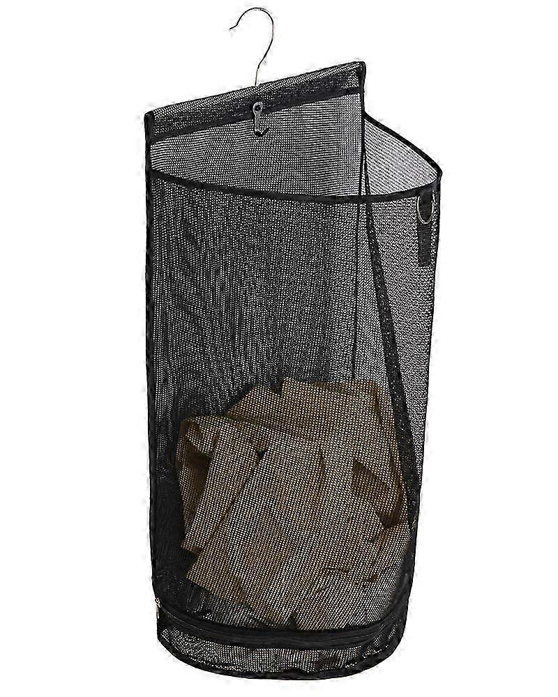 Foldable Half-Round Hanging Mesh Laundry Basket - Home Storage Solution