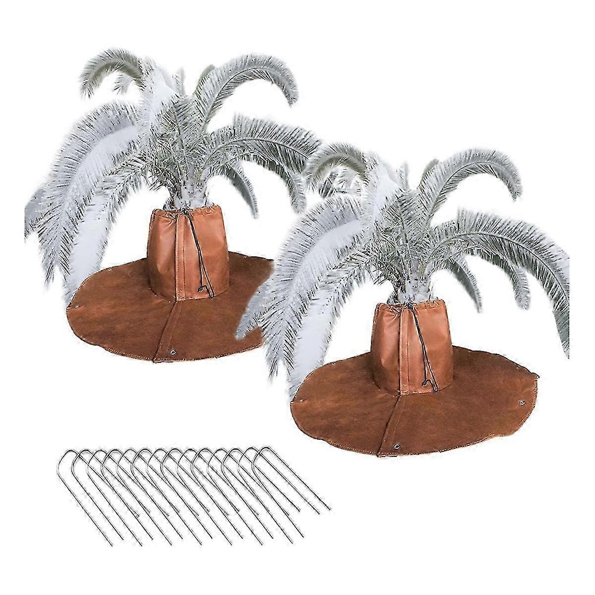 2 Pack Winter Protection for Palm Trees Root - Palm Root Protection Bag, Thermal Plant Cover Protector with Drawstring