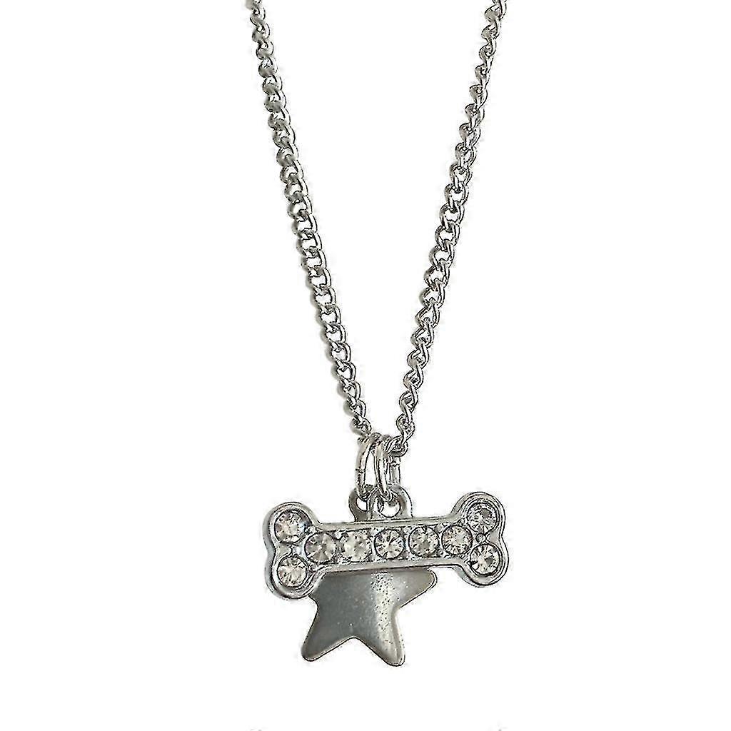 Five-pointed Star Diamonds Inlay Bone Necklace Temperament Collarbone Chain
