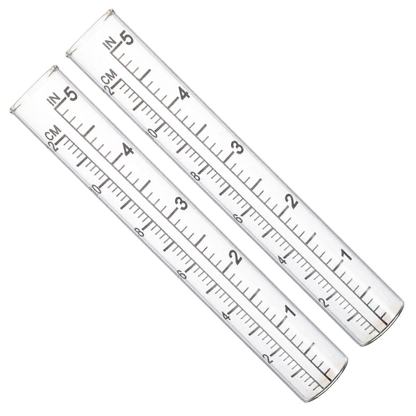 Replacement glass tube for rain gauge 2 pieces spare parts transparent precipitation measurement for garden and outdoor area