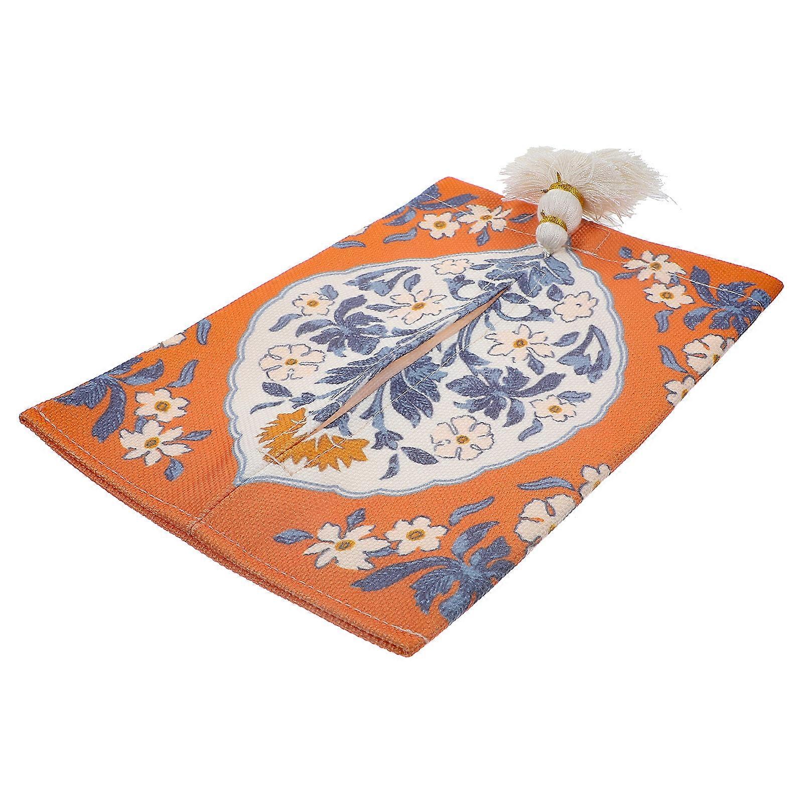 Multi-Use Tissue Box Tissue Holder Pouch Rectangular Cotton Cloth 24x18cm 1Pack