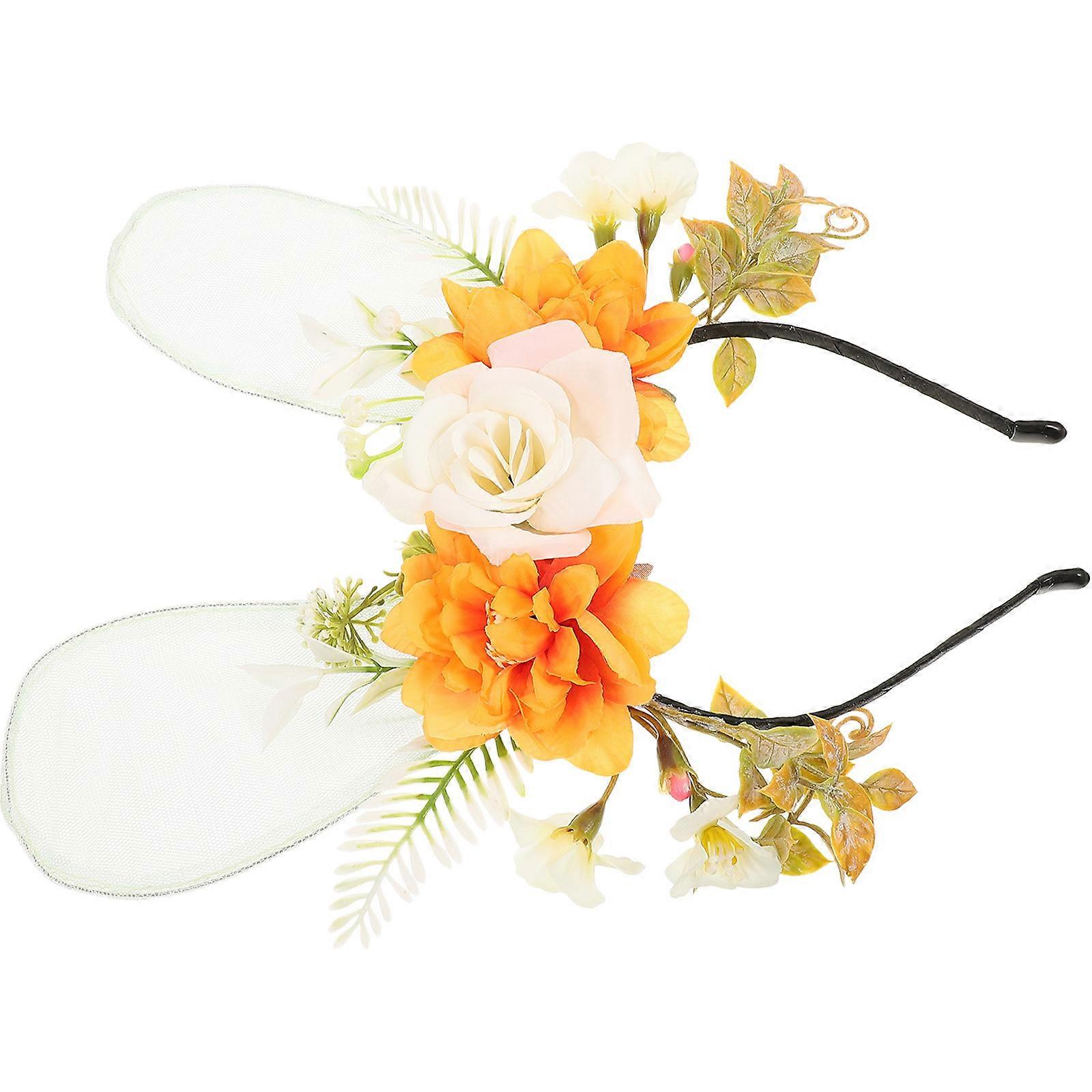 The **Floral Bunny Ear Headband** is a charming and whimsical accessory designed to add a touch of cuteness and flair to any outfit. Perfect for a