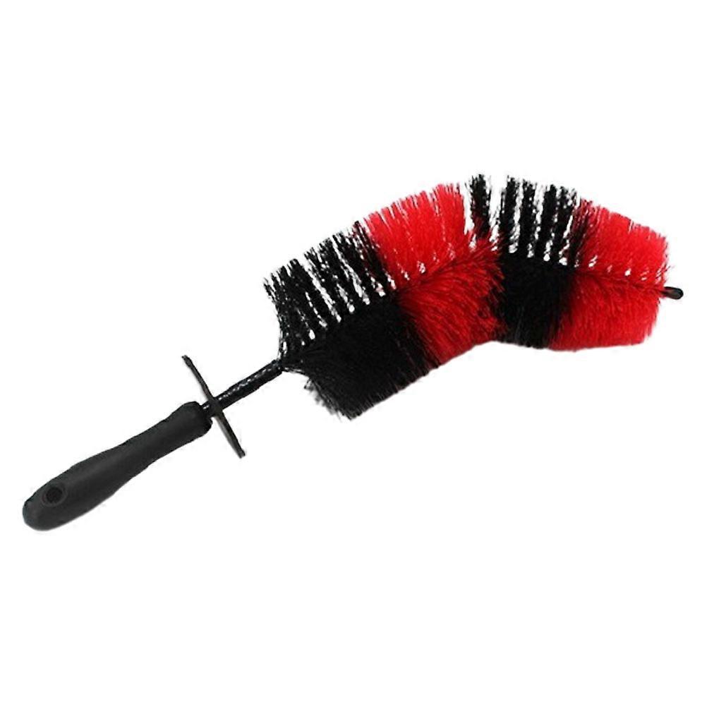Brush with Dense Bristles for Wheel Rims and Tire Cleaning Comfortable Grip Reusable