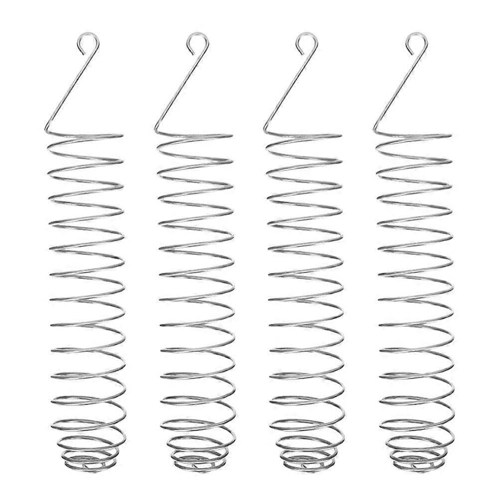 Millet Holder for Bird Cage Squirrel Feeder Attracts Squirrels Birds Backyard Wildlife Silver Easy to Refill and Clean 4Pcs