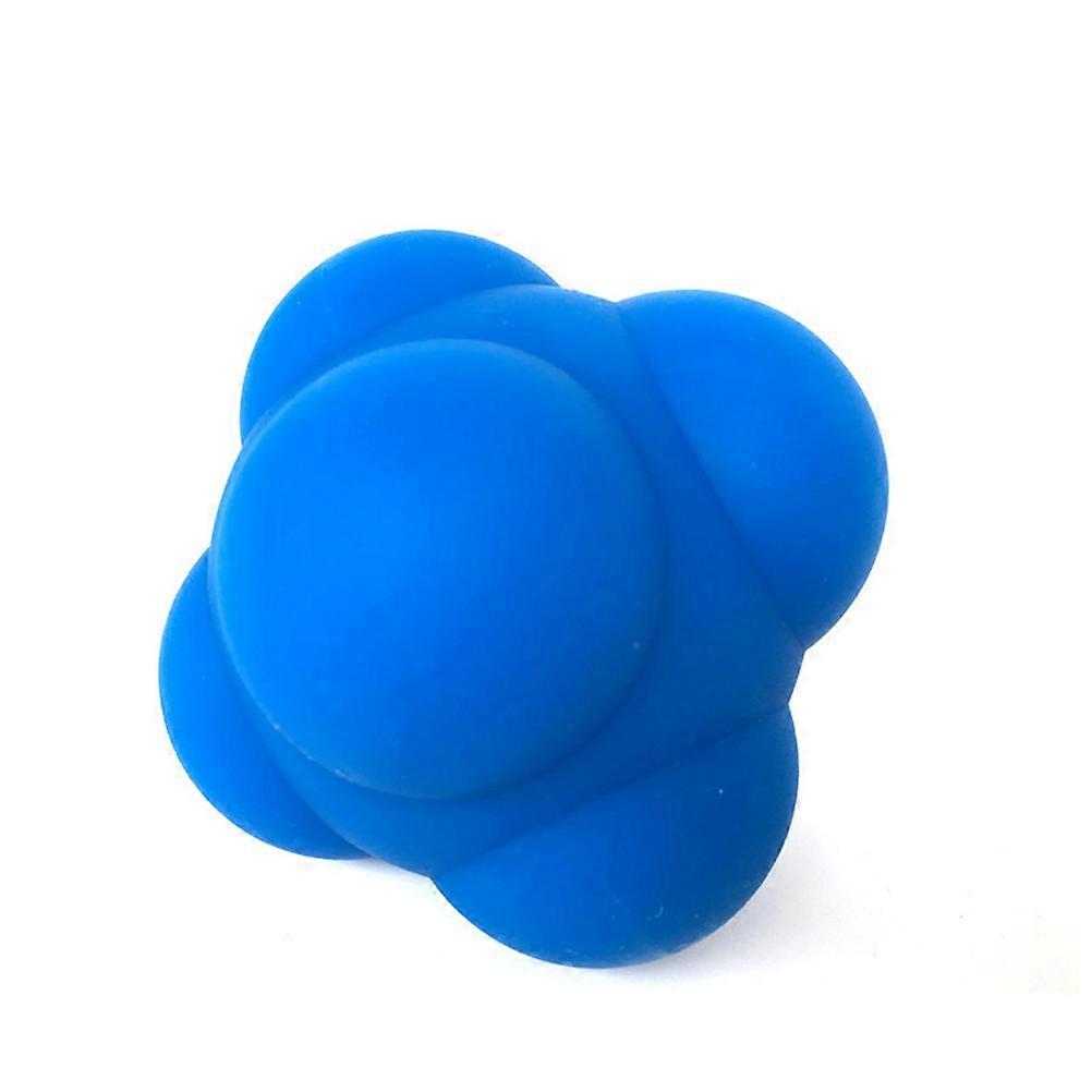 Hexagonal Silicone Reaction Ball for Workout Training – Six Sided Design for Random Bounce, Improved Hand Eye Coordination and Reflex Speed for Men