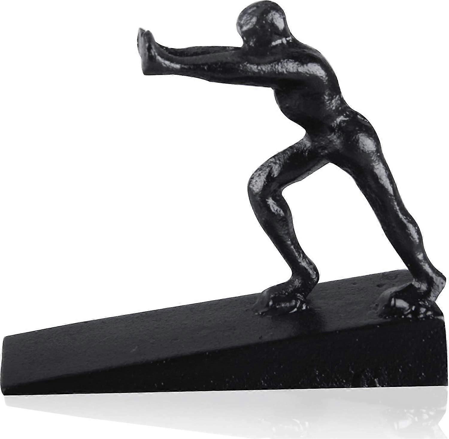 Türstopper aus Gusseisen, rustikal dekorierter schwerer Türstopper, menschlicher Türstopperkeil, um Ihr Bedro zu blockieren