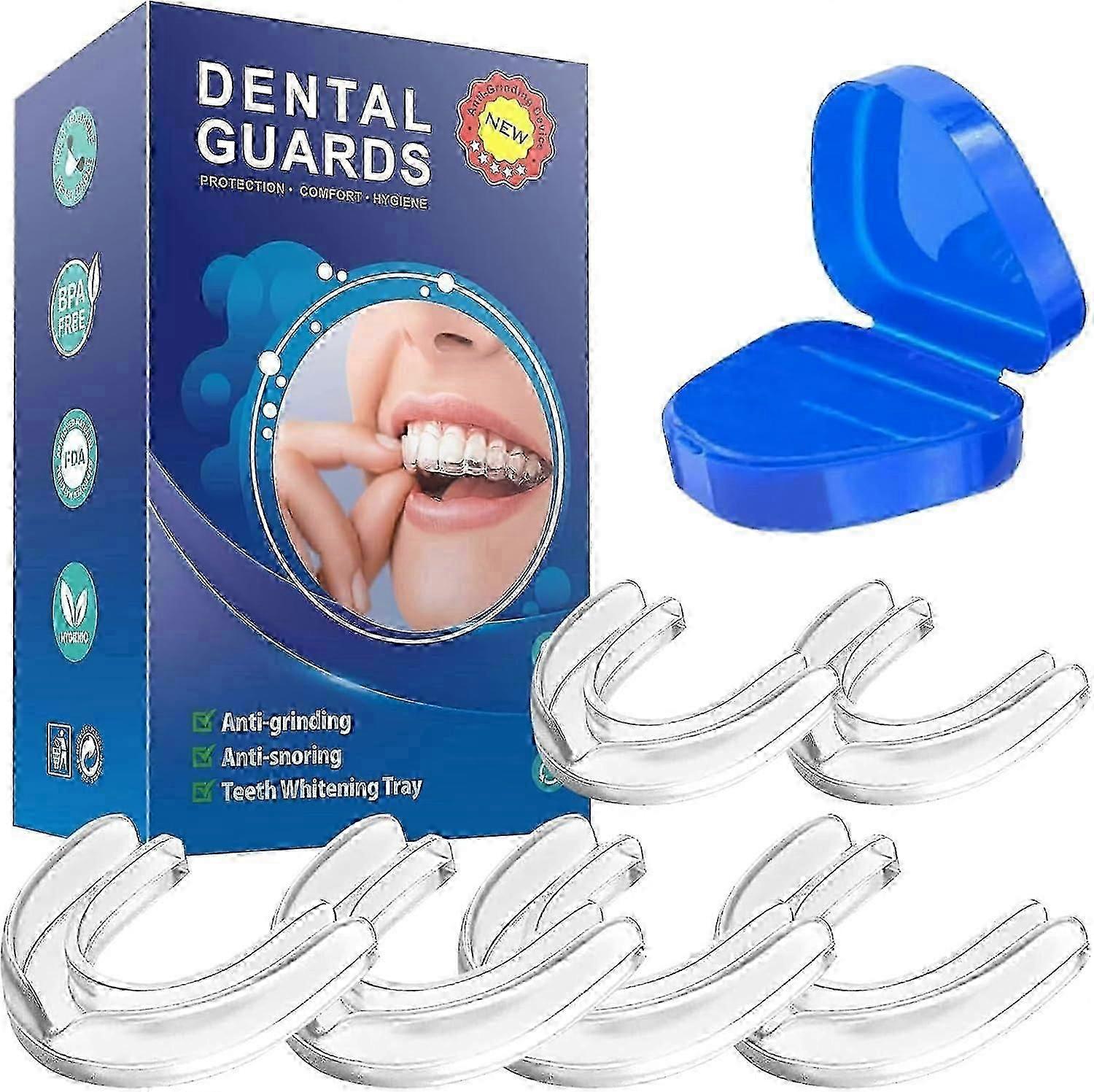 大人のための6パックの歯の研削ナイトガード夜に眠るための口のガードアンチ歯ぎしりの歯2サイズブラキシズムマウスガード