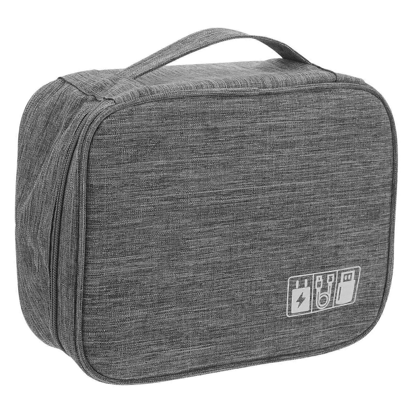 Travel Electronics Organizer Pouch – Portable Case for Chargers & Cords – Sleek Design for Travel, Work & Everyday Use – Versatile Grey Electronic