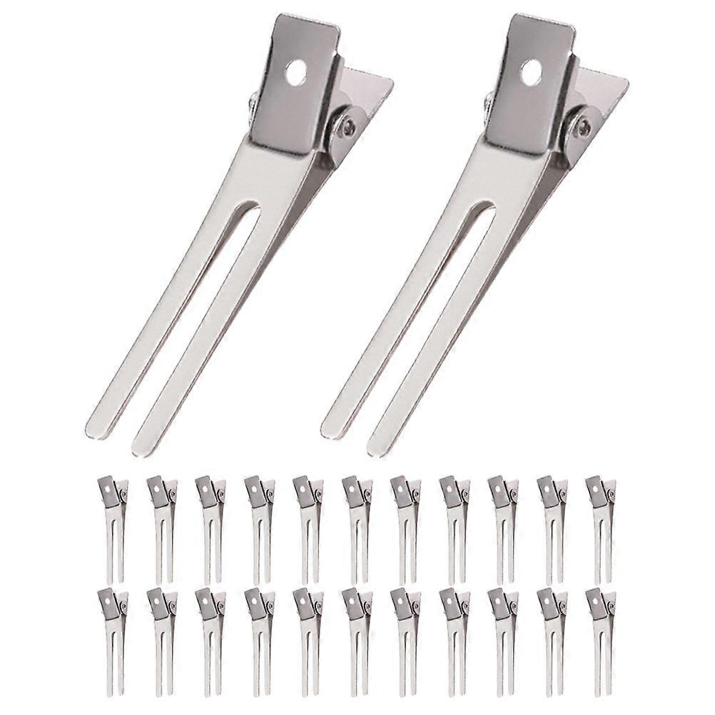 Sectioning Hair Clips Styling Sectioning Clips Non Slip Silver 4.60X1.00X1.00CM Hair Sectioning Styling Design 35Pcs