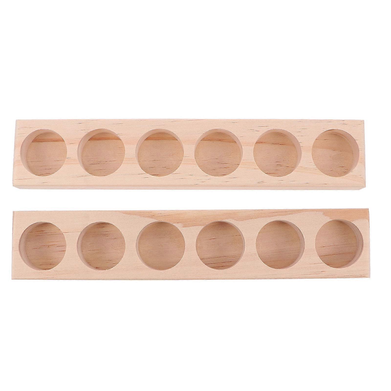 2pcs Essential Oil Display Shelf Rack with Bottle Storage Slots for Compact Spaces – Stylish Home Decor & Easy Access Organizer