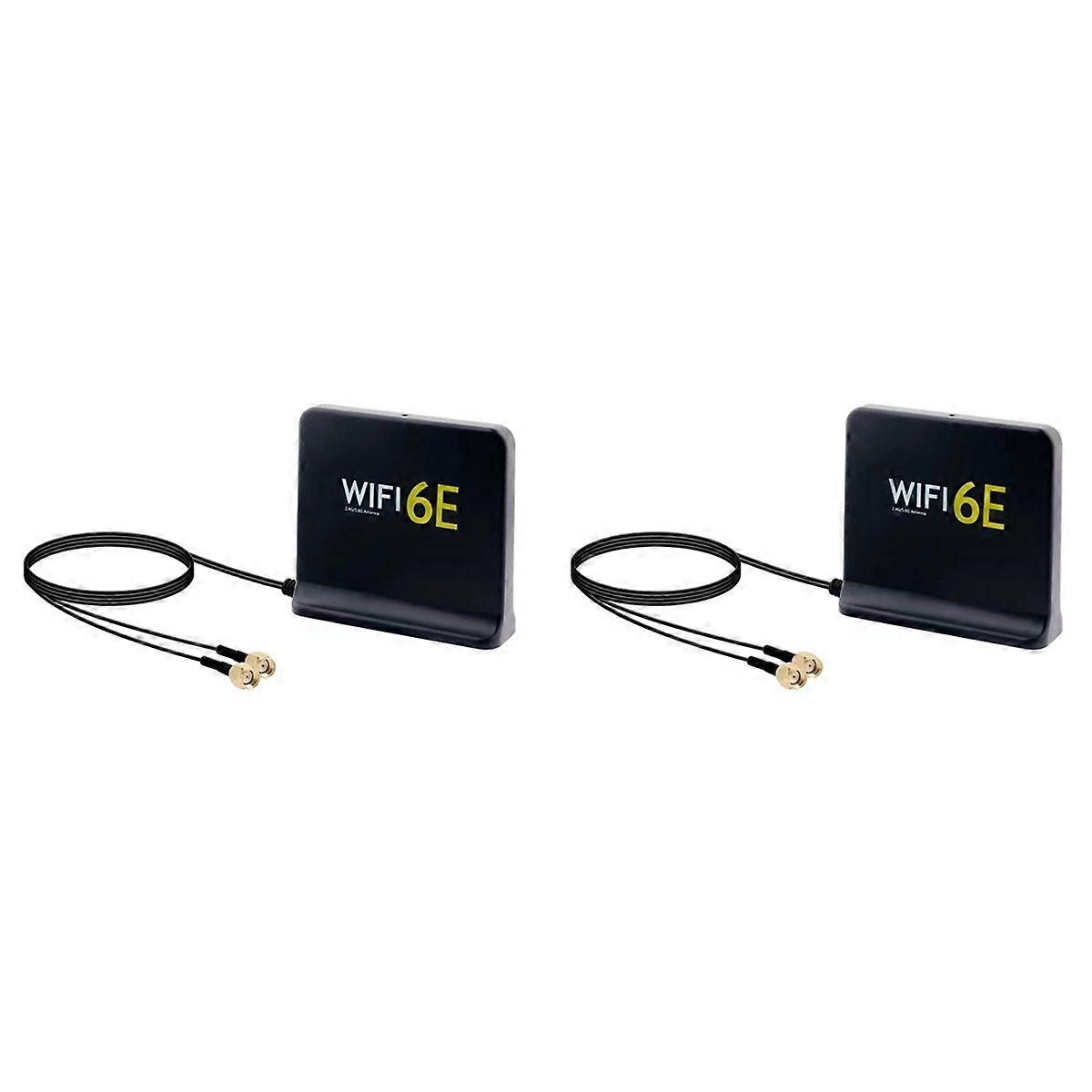 Portable 2.4G/5G/6G WiFi 6E Antenna for Network Card,Black