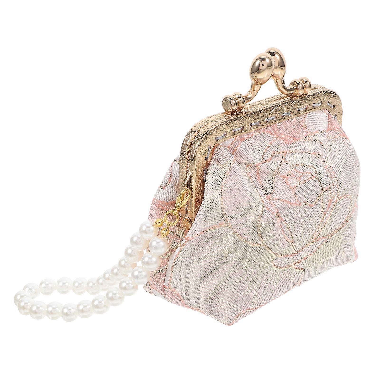 ヴィンテージ刺繍クラッチ財布女性特別な機会のためのエレガントなフォーマルイブニングバッグポリエステル1パック