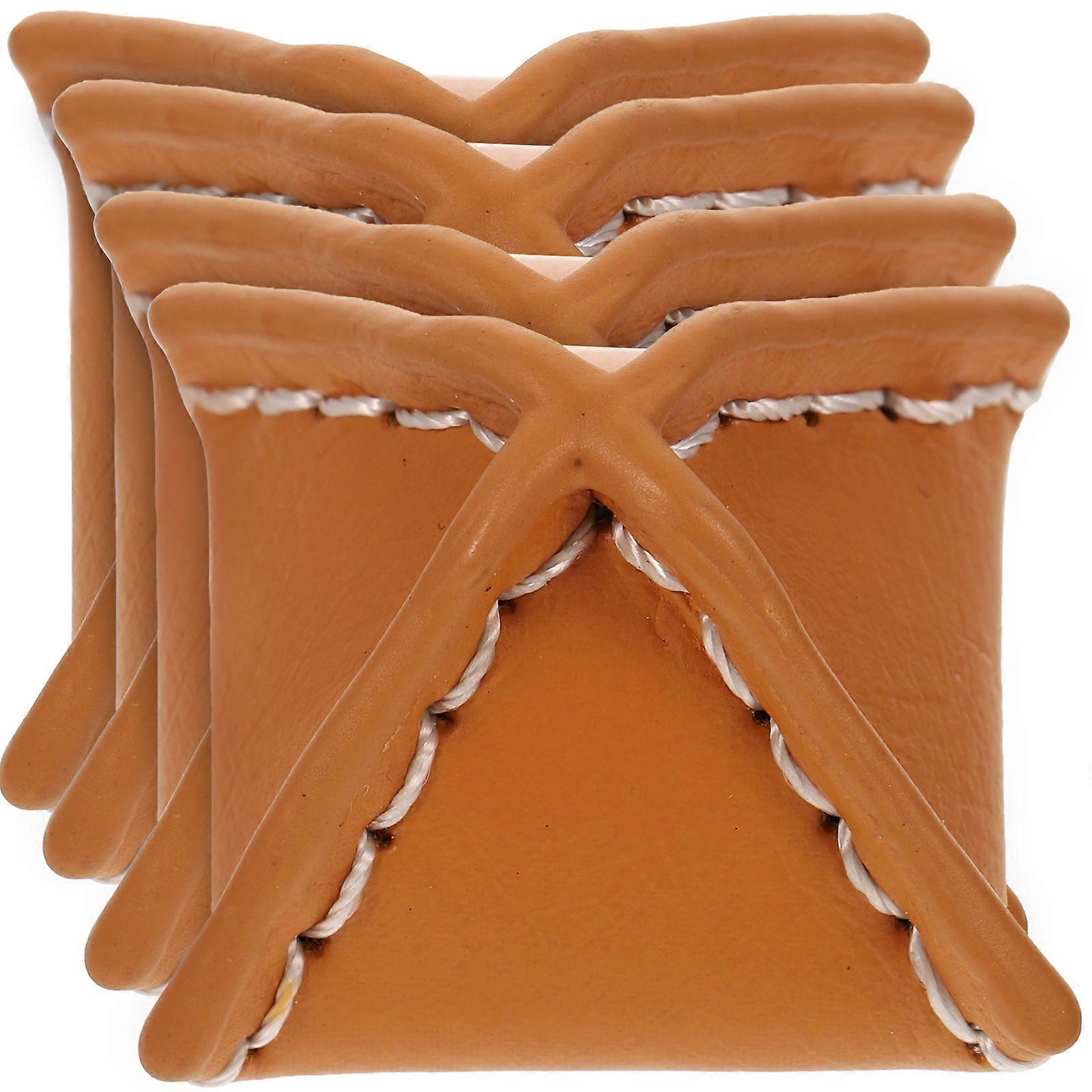 Square Shaped Buttons Decorative Jacket Buttons Sewing Enthusiasts Khaki 3x3cm 4Pcs