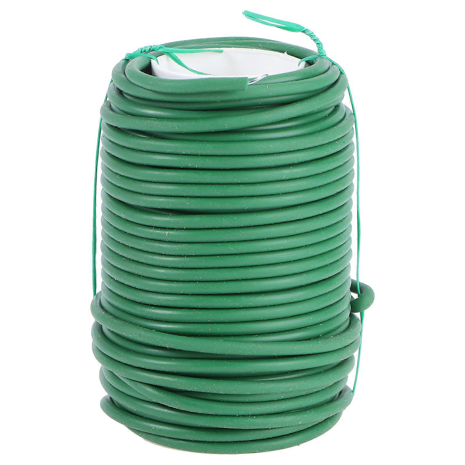Garden Fixing Tie with Iron Wire for Securing Plants in Gardens Green Color Flexible and Durable 1 Roll