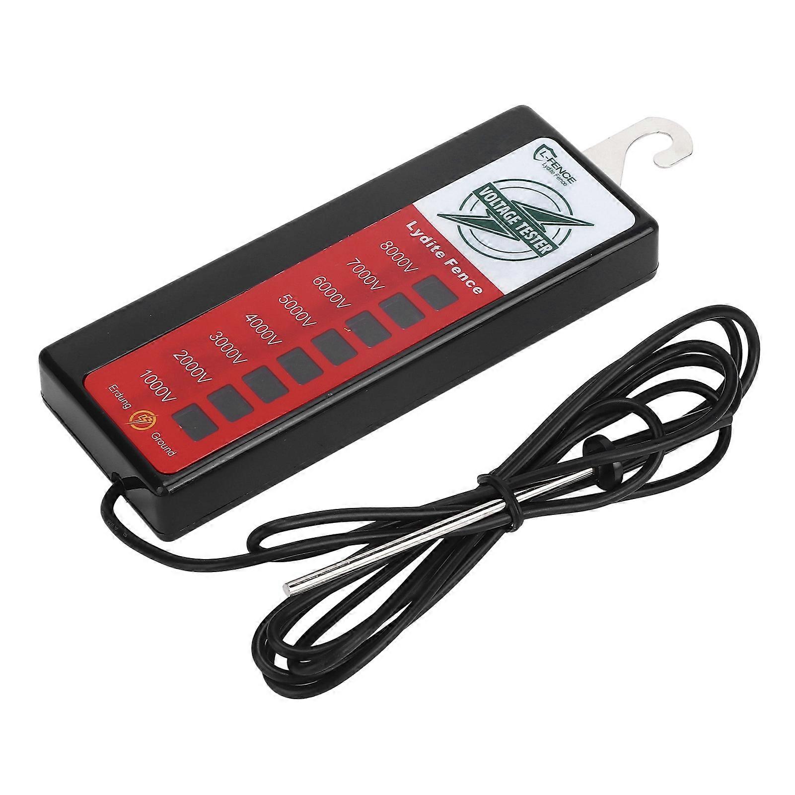 Electric Fence Tester Multi Light Voltage Detection for Farm Supply Fencing ABS 8KV