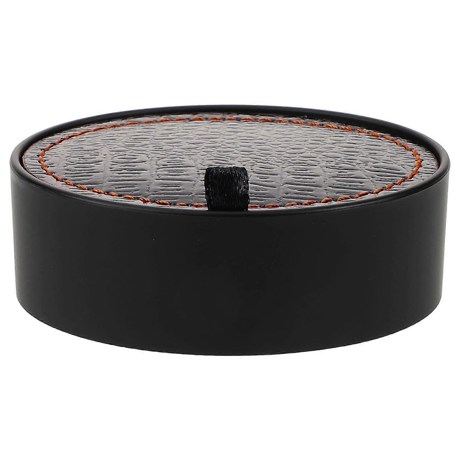 Jewelry Case Cufflink Box Simple and Elegant Style Protection from Damage Everyday Use PU Material 9.00X6.60X3.00CM 1Pack