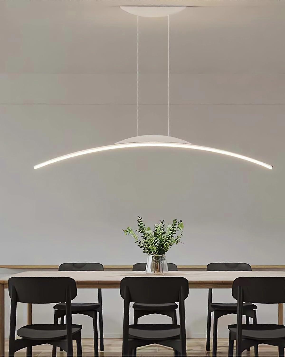 LED Pendant Lights Modern Dining Room Dimmable Bar Lighting (White, 120 cm)