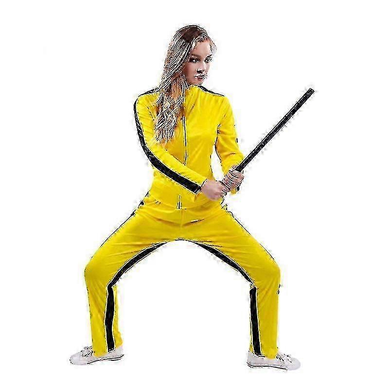 Gul Kungfu-uniform Halloween-kostyme for voksne