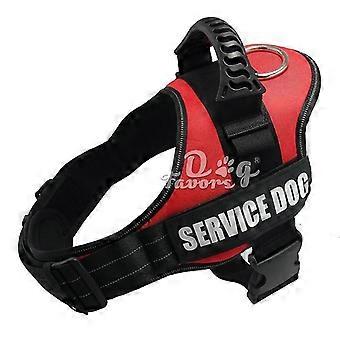 Pet Dog Harness Reflective Rope Nylon Handle Adjustable Anti-collision Vest Harness For Small Medium Large Dogs Camouflage-red