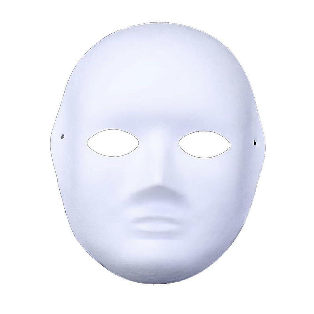 White Mask DIY Plain Full Face Painting Masks Elastic Band Painting Tool Opera Lessons Student Boys Nursery White 22 x 18 cm 22 x 18 cm White