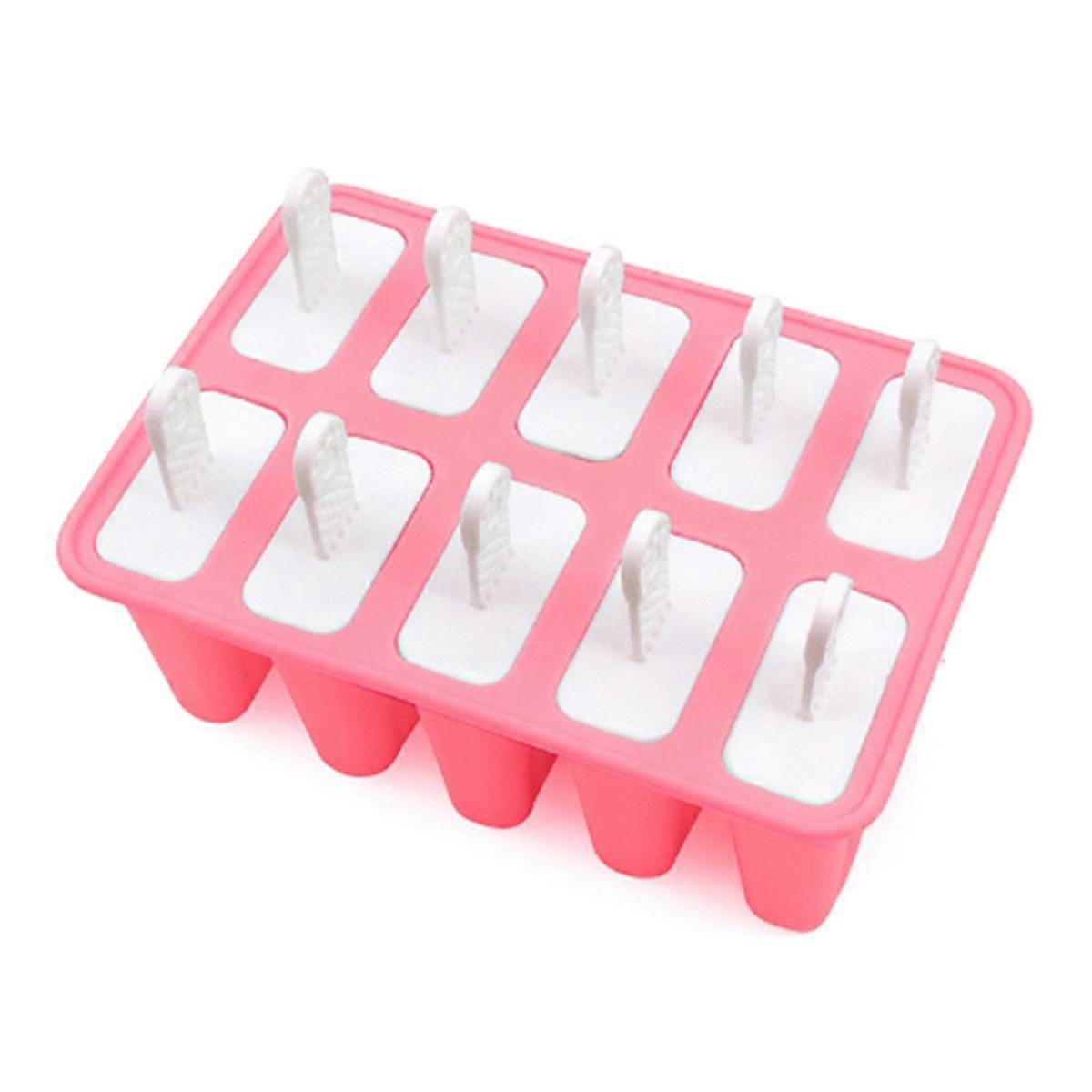 Popsicle Molds 10 Pieces Popsicle Molds Silicone Free Ice Easy Release Popsicle Mold 10 Sticks Ice Easy 10 Pink