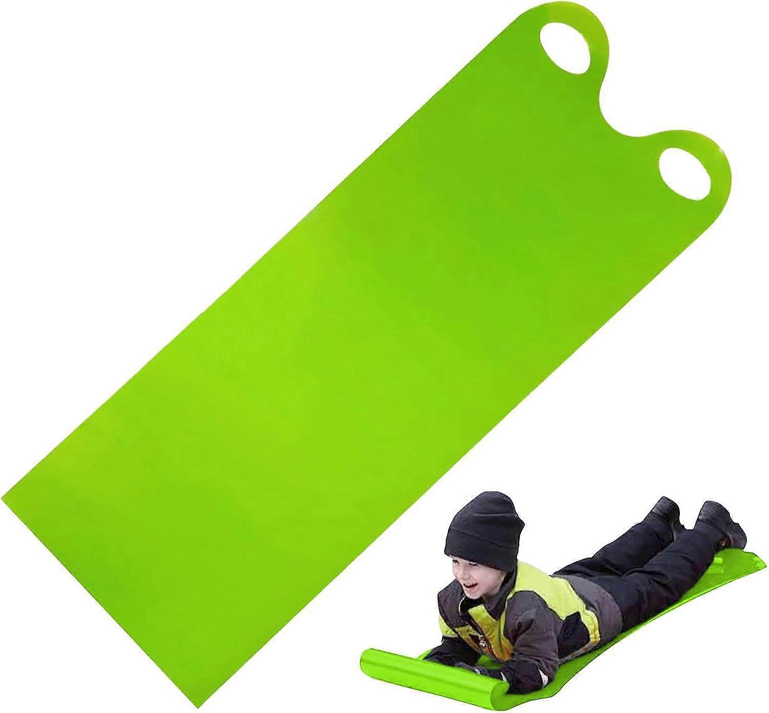 Lightweight Roll-Up Sled, Portable Rolling Sled with Handle, Roll-Up Flexible Sled Flying Lightweight Carpet Snowboard Sled for Adults and Kids
