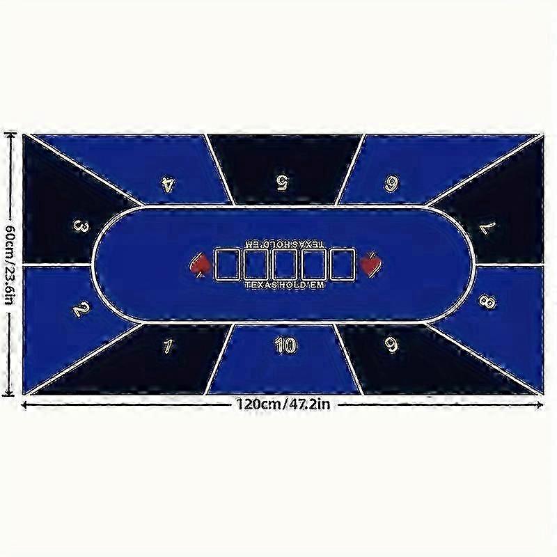 Poker Table Mat, Texas Style, Non-Slip Rubber Material