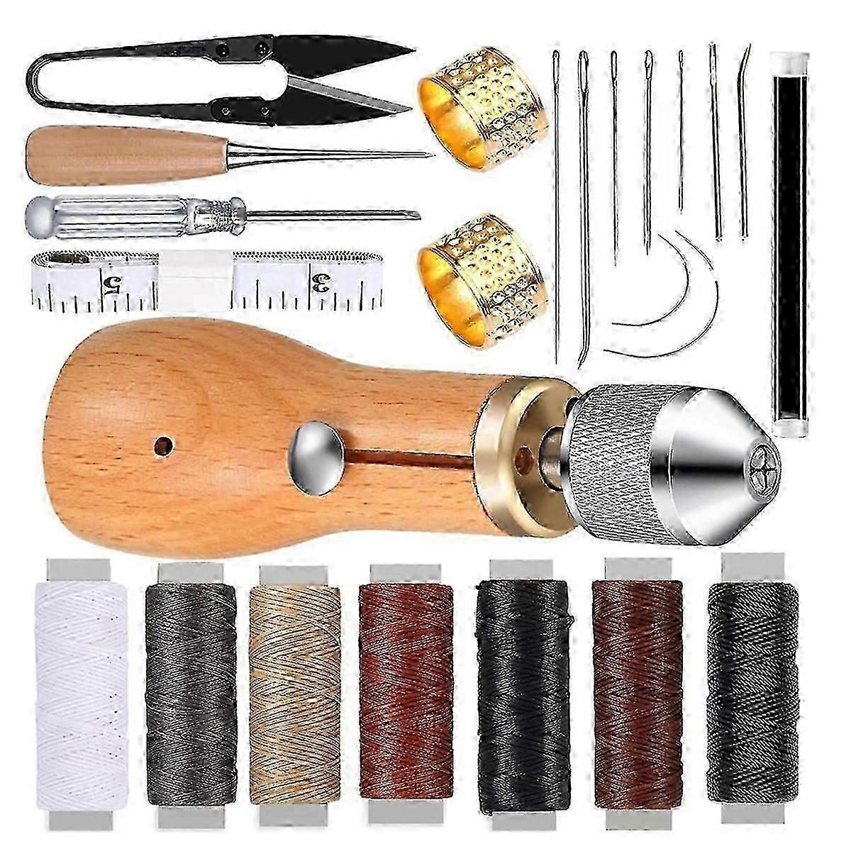 24-Piece Sewing Awl Set, Convenient DIY Leather Craft Sewing Kit
