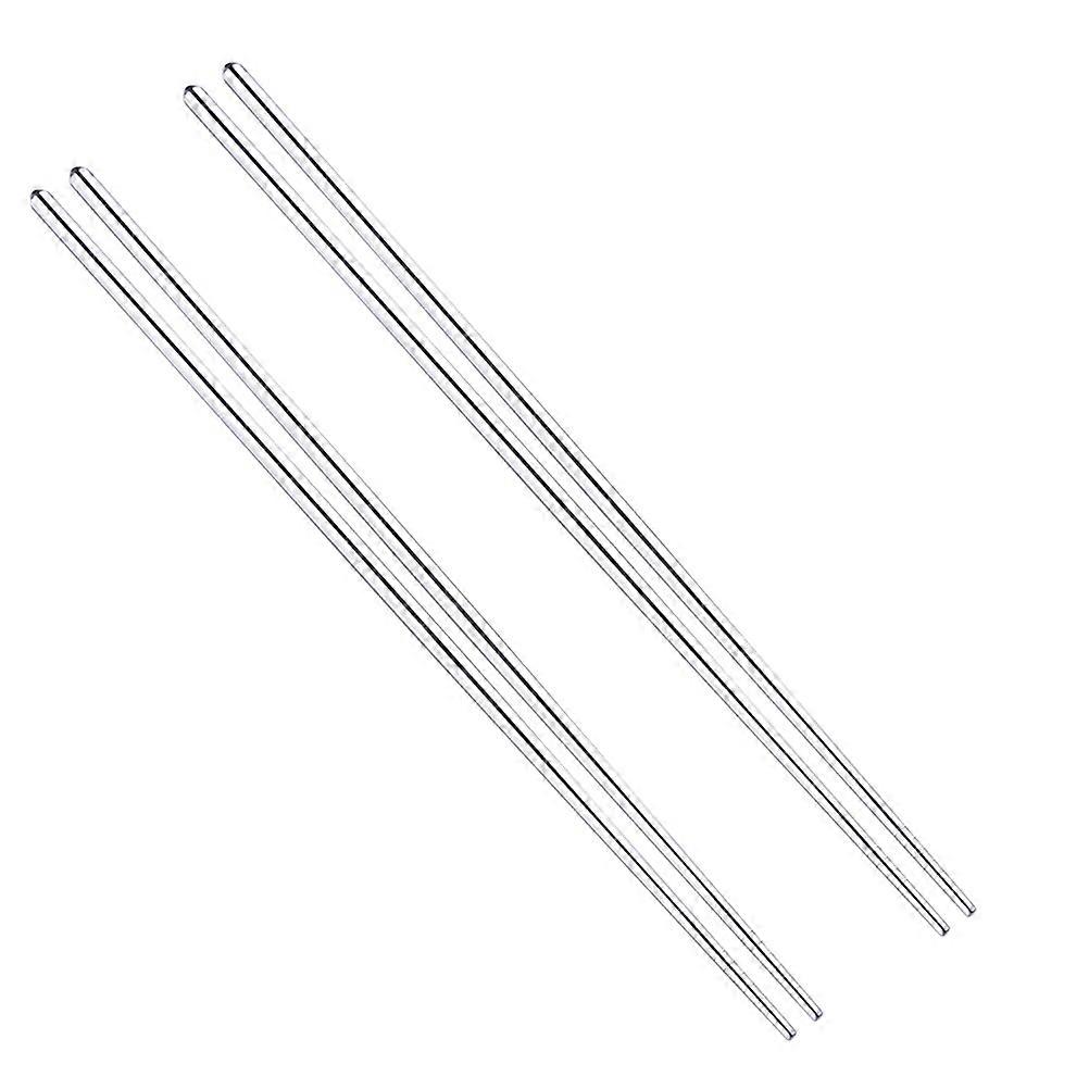 Stainless Steel Extra Long Chopsticks for Cooking 2Pair in Silver