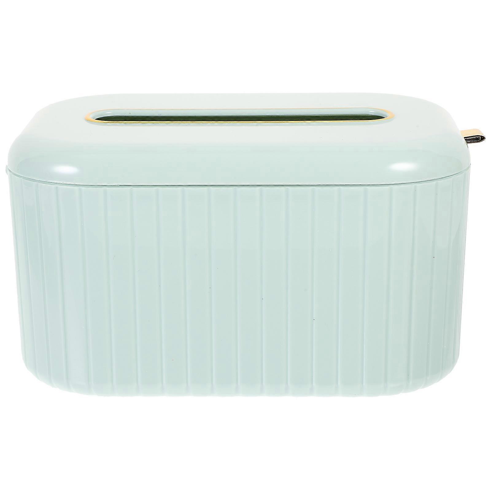 Rectangular Tissue Box Cover, Pet Proof Tissue Holder for Office & Home, Decorative Napkin Container with Spring Lid for Easy Paper Towel Storage