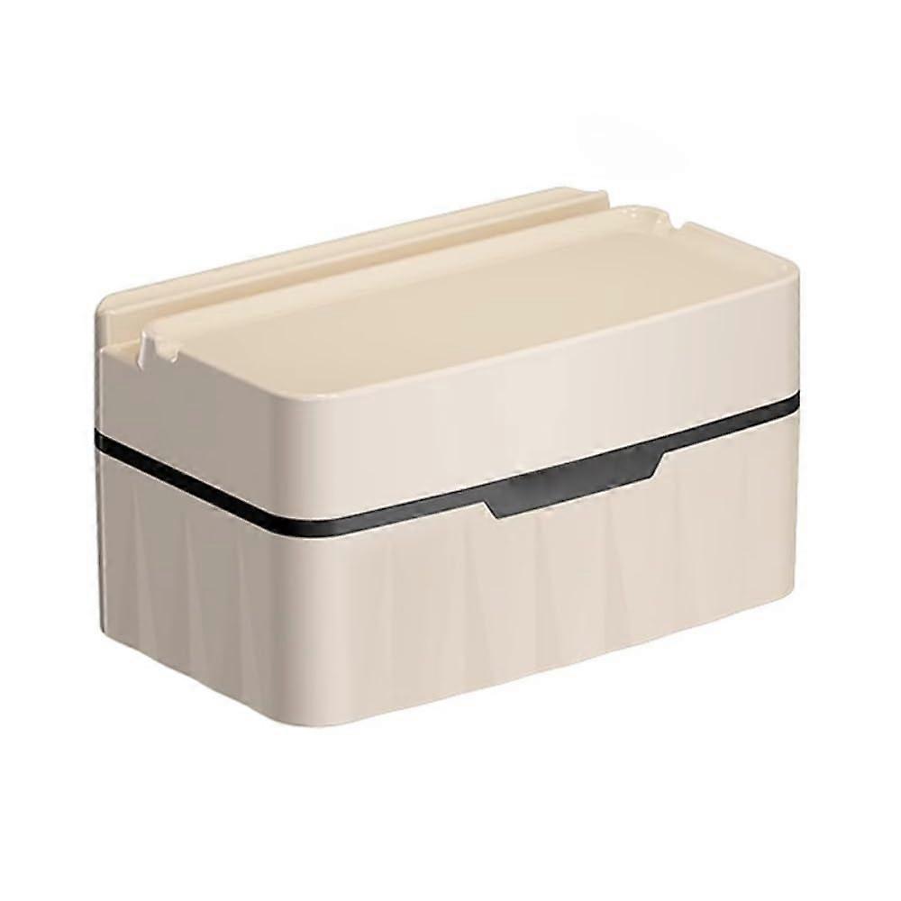 Self-Adhesive Wall-Mounted Tissue Box Holder, Rectangular Cosmetic Tissue Cover for Kitchen and Bathroom Supplies