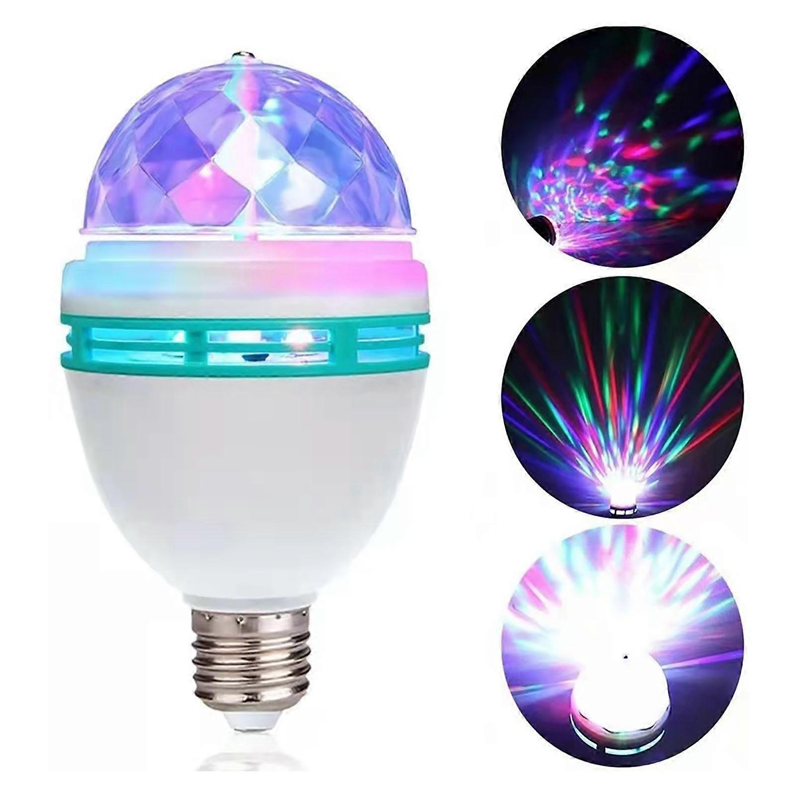 2PCS RGB Party Bulb Stage Light 3W Colorful Rotating High Power Lamp Beads for Party Disco KTV Stages 