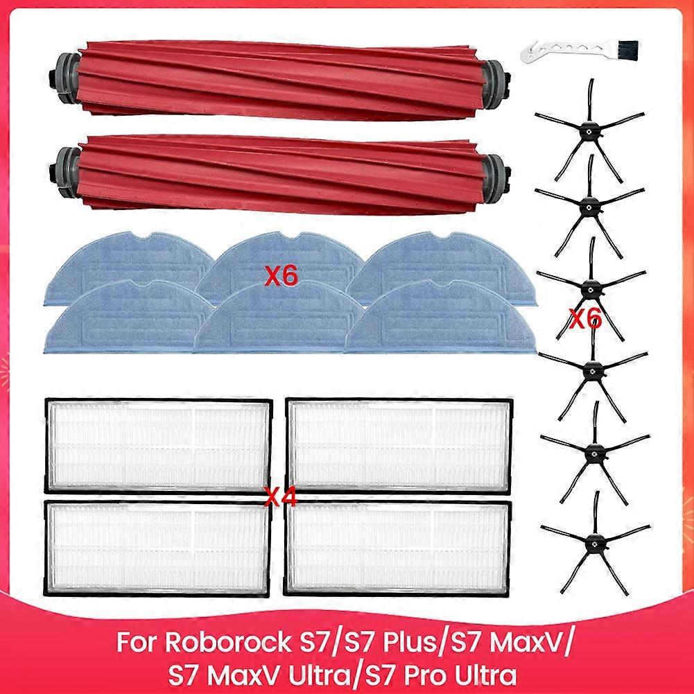 For Roborock S7 S7 Plus S7 MaxV S7 MaxV Ultra S7 Pro Ultra Vacuum Cleaner Main Side Brush Hepa Filter Mop Cloth