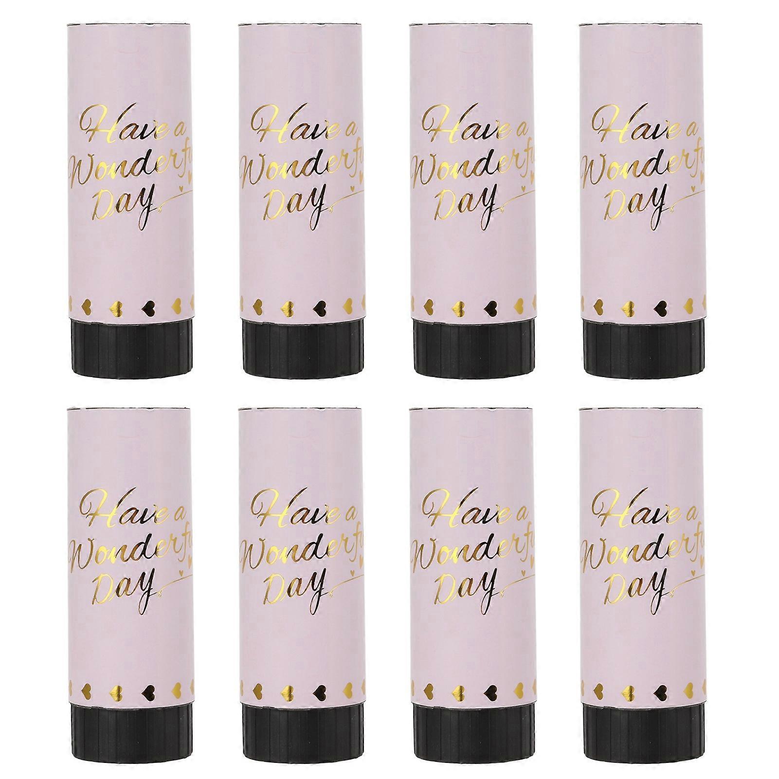 8Pcs Handheld Cannon Add Happy Ambience Portable Confetti Poppers for Birthday Parties Weddings Graduations
