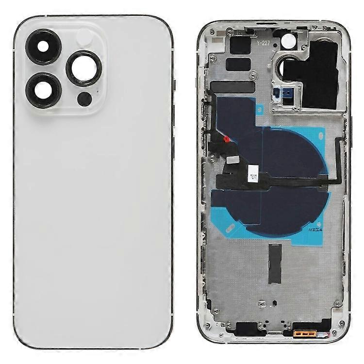 For iPhone 14 Pro Max Back Battery Housing Cover Middle Plate Frame Side Buttons Wireless Charging F