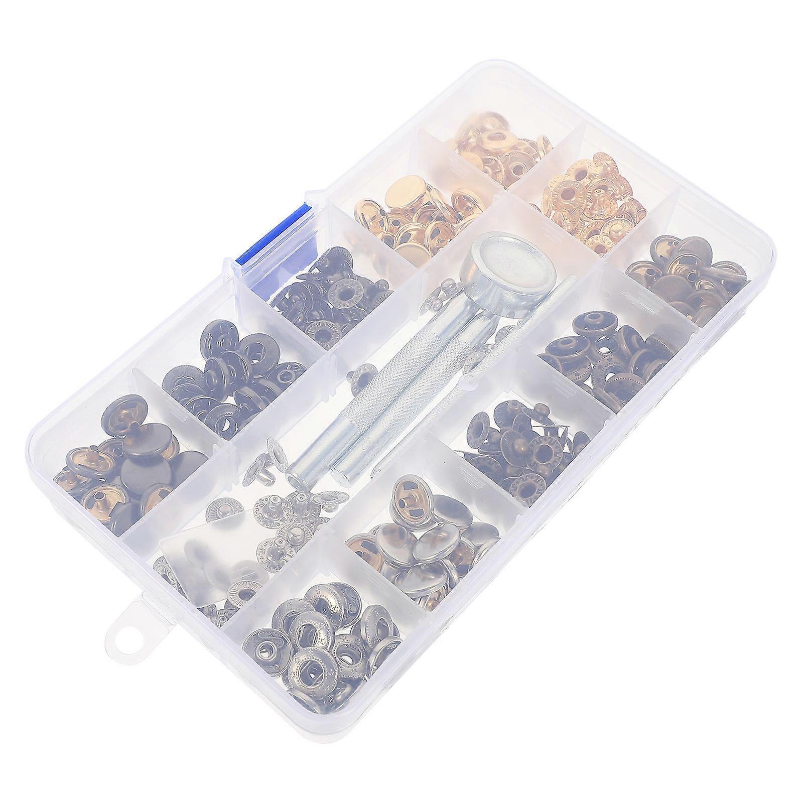 DIY Snap Fasteners Copper Buckle Kit for Decor 1 Box of Practical Buckles