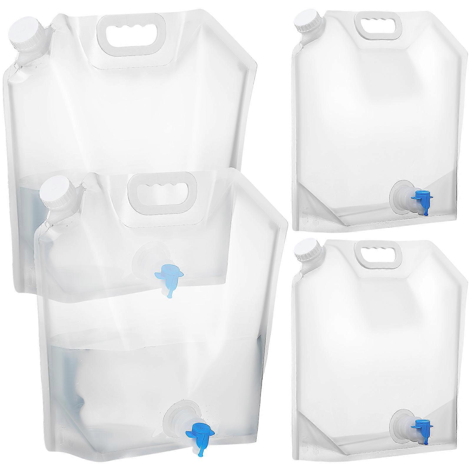 4 Pack Collapsible Water Jugs with Spout – Large Capacity Portable Water Containers for Camping, Hiking, Outdoor Travel – Leakproof & Seamless Design